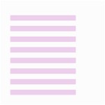 Horizontal Stripes - White and Thistle Violet Small Garden Flag (Two Sides)