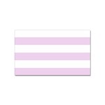 Horizontal Stripes - White and Thistle Violet Sticker Rectangular (100 pack)
