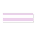 Horizontal Stripes - White and Thistle Violet Sticker (Bumper)