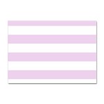 Horizontal Stripes - White and Thistle Violet Sticker A4 (100 pack)