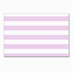 Horizontal Stripes - White and Thistle Violet Postcard 4 x 6  (Pkg of 10)