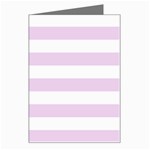 Horizontal Stripes - White and Thistle Violet Greeting Card