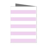 Horizontal Stripes - White and Thistle Violet Mini Greeting Cards (Pkg of 8)