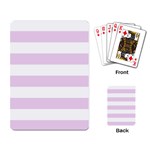 Horizontal Stripes - White and Thistle Violet Playing Cards Single Design