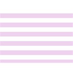 Horizontal Stripes - White and Thistle Violet Birthday Cake 3D Greeting Card (7x5)