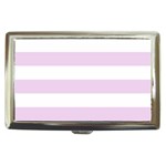 Horizontal Stripes - White and Thistle Violet Cigarette Money Case