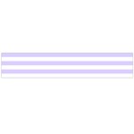 Horizontal Stripes - White and Pale Lavender Violet Flano Scarf (Large)