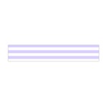 Horizontal Stripes - White and Pale Lavender Violet Flano Scarf (Mini)