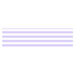 Horizontal Stripes - White and Pale Lavender Violet Satin Scarf (Oblong)