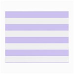 Horizontal Stripes - White and Pale Lavender Violet Small Glasses Cloth