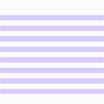 Horizontal Stripes - White and Pale Lavender Violet Collage 8  x 10 