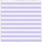 Horizontal Stripes - White and Pale Lavender Violet Canvas 16  x 16 