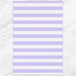 Horizontal Stripes - White and Pale Lavender Violet Canvas 24  x 36 