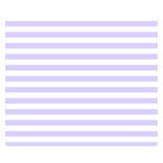 Horizontal Stripes - White and Pale Lavender Violet Double Sided Flano Blanket (Small)