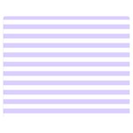 Horizontal Stripes - White and Pale Lavender Violet Double Sided Flano Blanket (Medium)