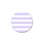 Horizontal Stripes - White and Pale Lavender Violet Golf Ball Marker (4 pack)