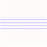 Horizontal Stripes - White and Pale Lavender Violet Medium Bar Mat