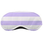 Horizontal Stripes - White and Pale Lavender Violet Sleeping Mask