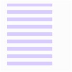 Horizontal Stripes - White and Pale Lavender Violet Large Garden Flag (Two Sides)