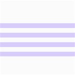 Horizontal Stripes - White and Pale Lavender Violet 4  x 8  Photo Cards