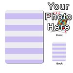 Horizontal Stripes - White and Pale Lavender Violet Multi-purpose Cards (Rectangle)
