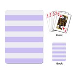 Horizontal Stripes - White and Pale Lavender Violet Playing Cards Single Design