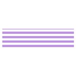 Horizontal Stripes - White and Bright Lavender Violet Satin Scarf (Oblong)