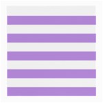 Horizontal Stripes - White and Bright Lavender Violet Medium Glasses Cloth