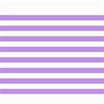 Horizontal Stripes - White and Bright Lavender Violet Collage 8  x 10 
