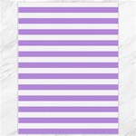 Horizontal Stripes - White and Bright Lavender Violet Canvas 36  x 48 