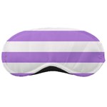 Horizontal Stripes - White and Bright Lavender Violet Sleeping Mask
