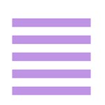Horizontal Stripes - White and Bright Lavender Violet Greeting Card 4.5  x 6 