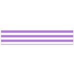Horizontal Stripes - White and Lavender Violet Flano Scarf (Small)