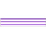 Horizontal Stripes - White and Lavender Violet Flano Scarf (Large)