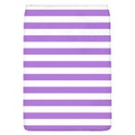 Horizontal Stripes - White and Lavender Violet Removable Flap Cover (L)