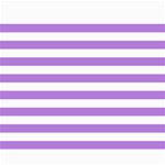 Horizontal Stripes - White and Lavender Violet Collage 8  x 10 