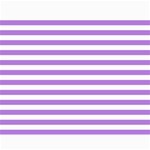 Horizontal Stripes - White and Lavender Violet Collage 11  x 14 