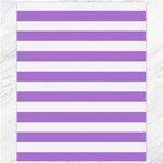 Horizontal Stripes - White and Lavender Violet Canvas 11  x 14 