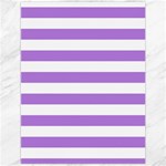 Horizontal Stripes - White and Lavender Violet Canvas 12  x 16 