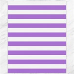 Horizontal Stripes - White and Lavender Violet Canvas 16  x 20 