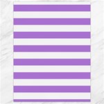 Horizontal Stripes - White and Lavender Violet Canvas 18  x 24 