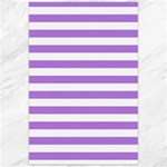 Horizontal Stripes - White and Lavender Violet Canvas 24  x 36 