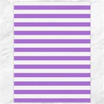 Horizontal Stripes - White and Lavender Violet Canvas 36  x 48 