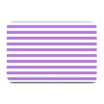 Horizontal Stripes - White and Lavender Violet Plate Mat