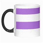 Horizontal Stripes - White and Lavender Violet Morph Mug