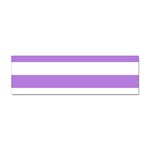 Horizontal Stripes - White and Lavender Violet Sticker Bumper (100 pack)