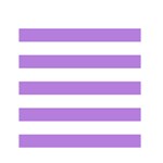 Horizontal Stripes - White and Lavender Violet Greeting Card 4.5  x 6 