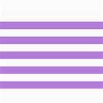 Horizontal Stripes - White and Lavender Violet 5  x 7  Photo Cards