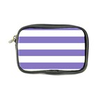 Horizontal Stripes - White and Ube Violet Coin Purse