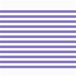 Horizontal Stripes - White and Ube Violet Collage 11  x 14 